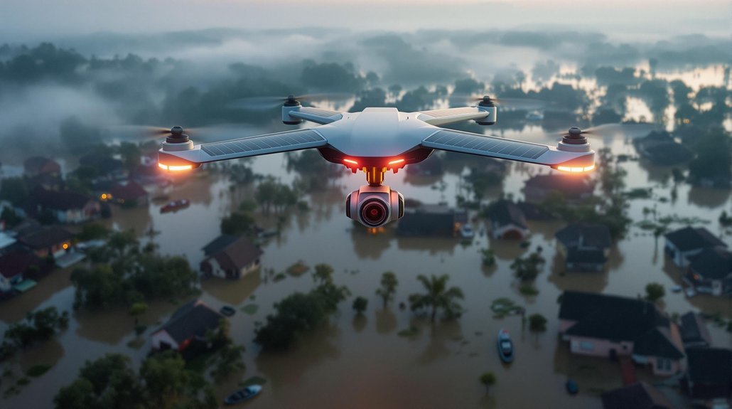 drone saves village from disaster