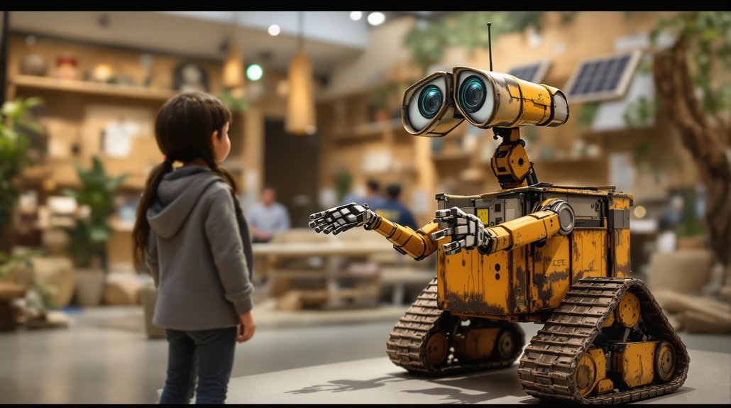 wall e robot mimics movements