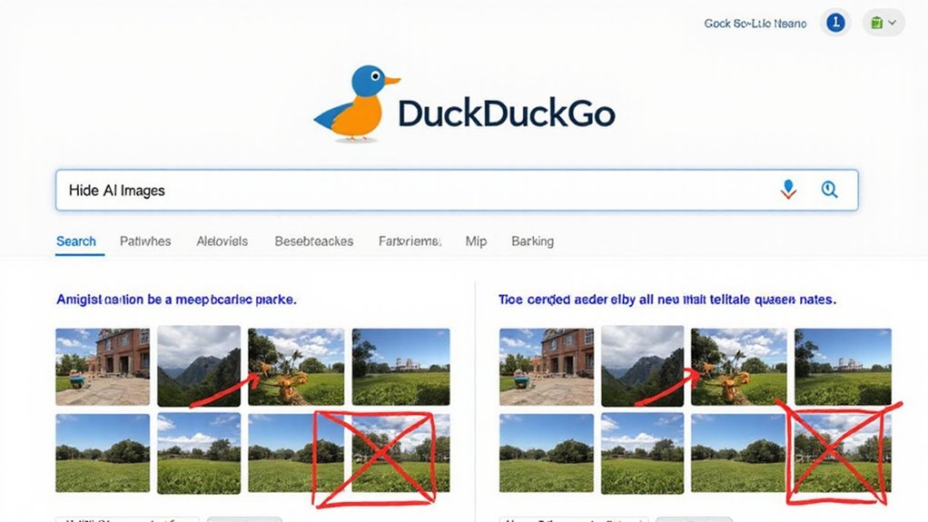 duckduckgo filters ai images