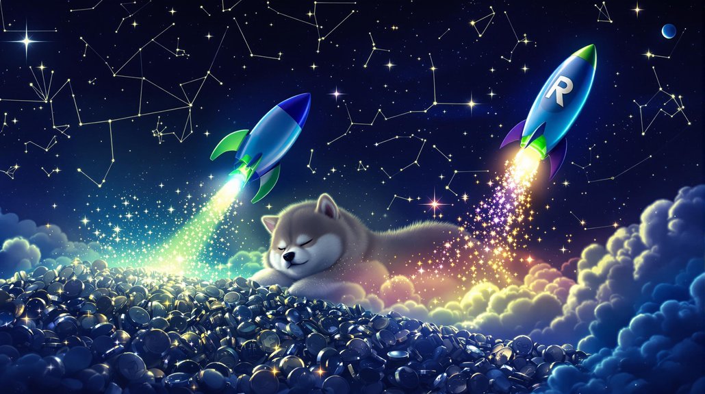 dogecoin fades rollblock rises