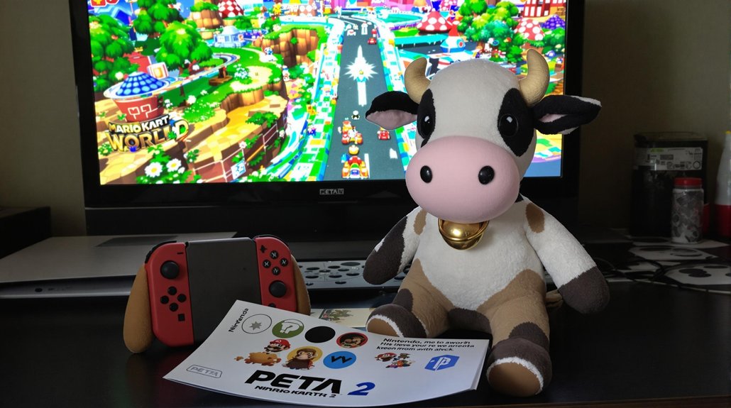 peta protests mario kart character
