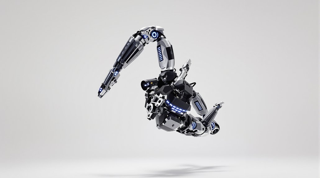 humanoid robots perform stunts