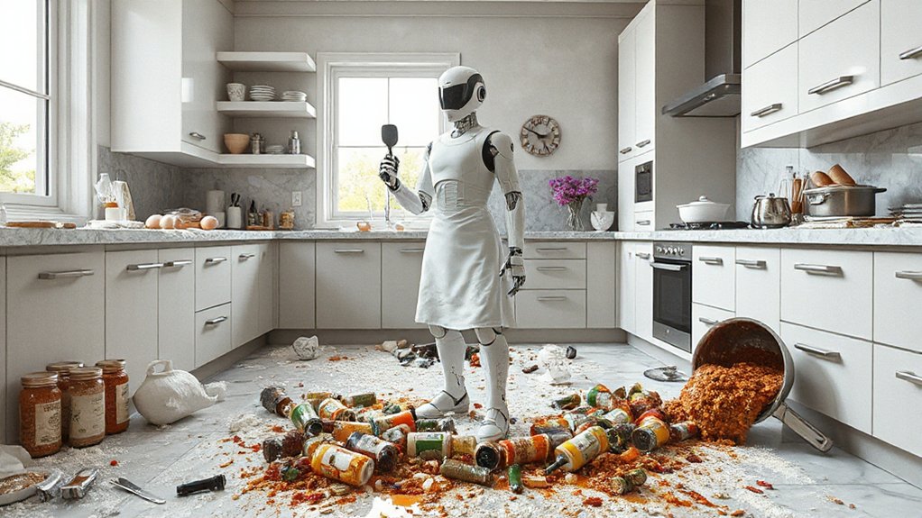 robot kitchen disaster unfolds